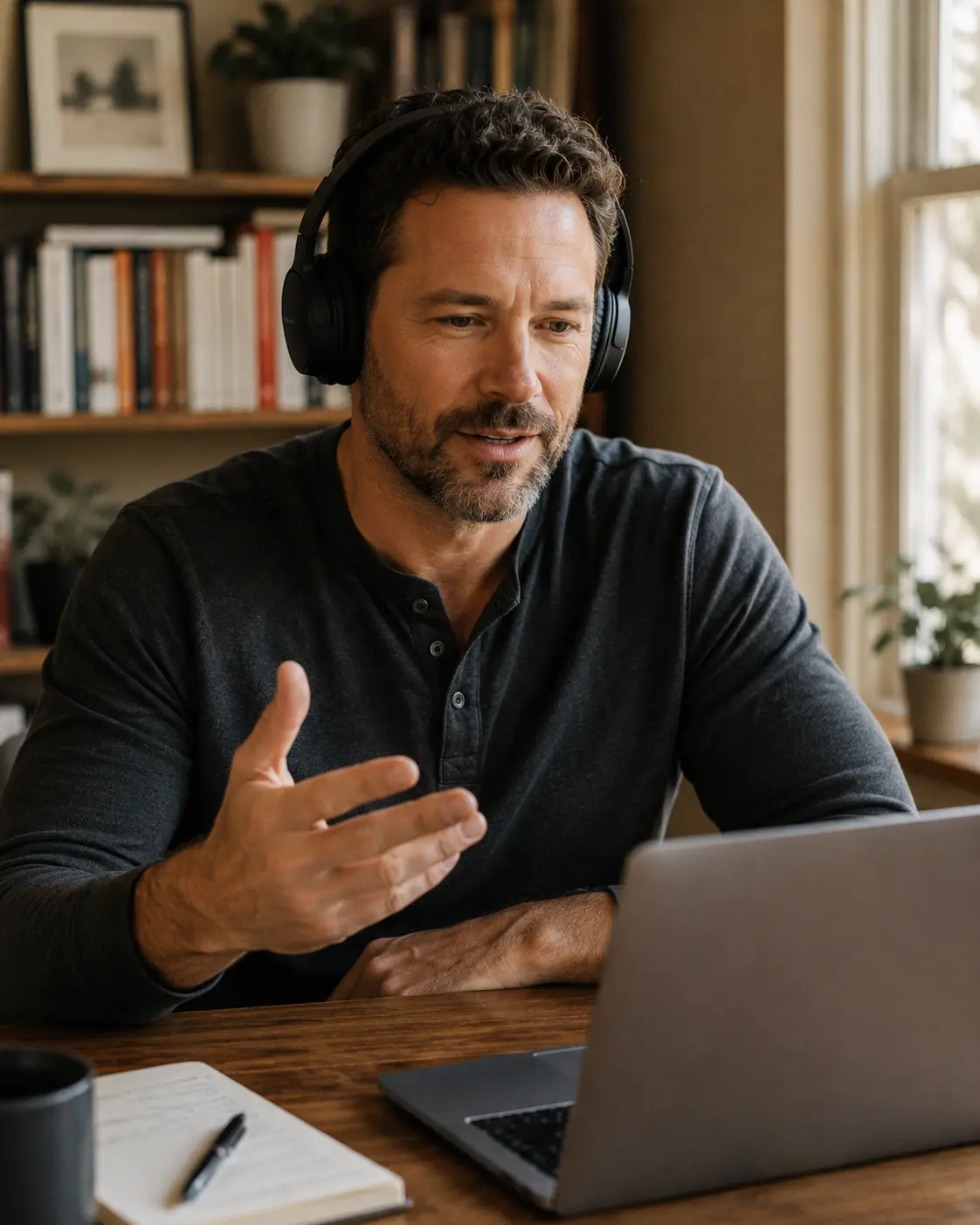 A senior reviewer on a client call